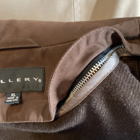 Gallery Classic Zip Up Detachable Liner Women’s Size XL Tan Long Trench Coat - Picture 11 of 14